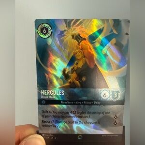 Disney Lorcana Hercules Divine Hero Enchanted Trading Card 215/204 EN 2